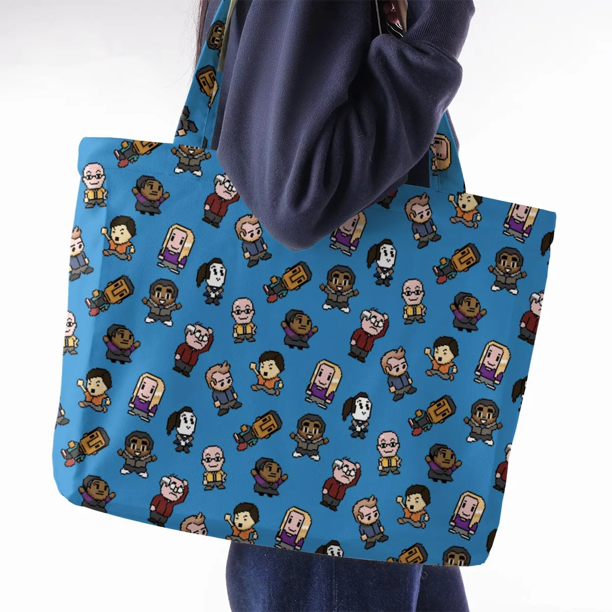 Pixel Community Large Tote Bag