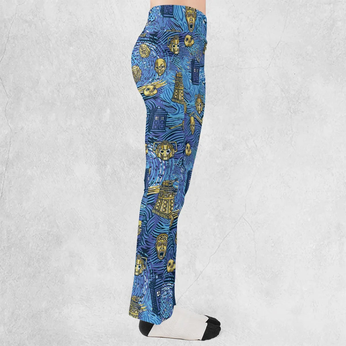 Starry Night Tardis Doctor Who Flare Leggings
