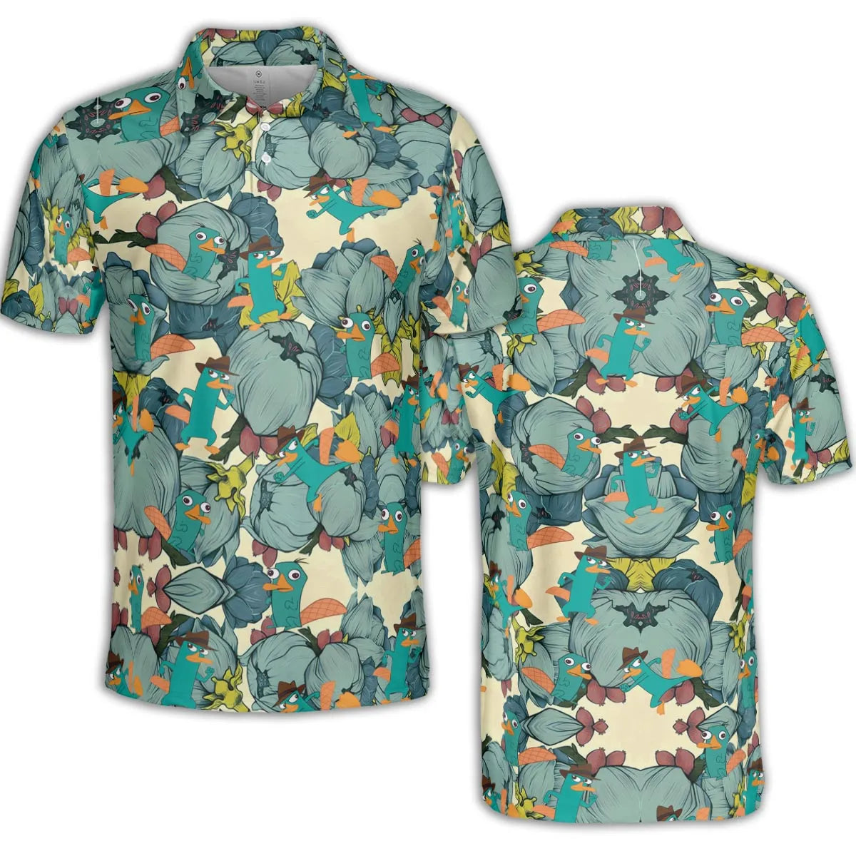 Perry The Platypus Phineas and Ferb AOP Men/Women Polo Shirt