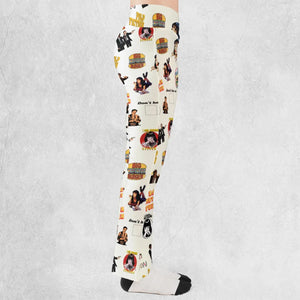Pulp Fiction Pattern Flare Leggings