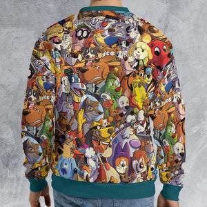 Dogs From Famous Cartoons All-over Print Sweatshirt
