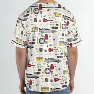 Back to the Future Pattern Unisex Baseball Jersey