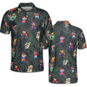 Tropical Mario Super Mario AOP Men/Women Polo Shirt