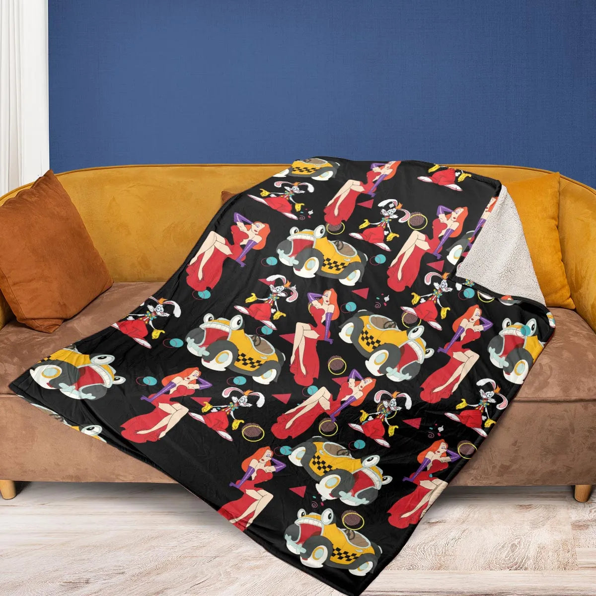 Retro 90s Jessica Rabbit Roger Rabbit Fleece Blanket
