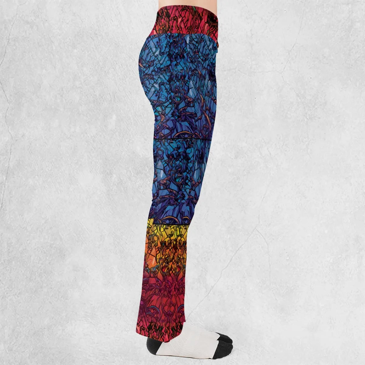 Stained Glass Cthulhu H.P Lovecraft Flare Leggings