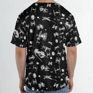 Space Ship Battle Star Wars Unisex Baseball Jersey