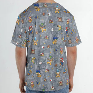 Super Mario Nintendo Video Game Unisex Baseball Jersey