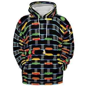 BurgerTime Arcade Game All-over Print Hoodie