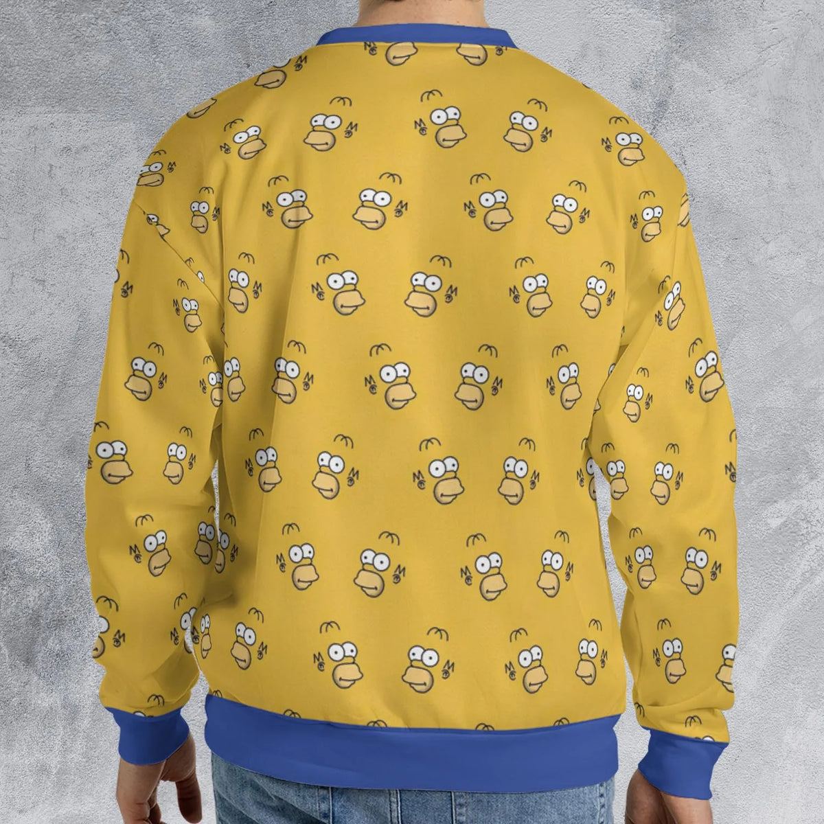 Homer Simpson Pattern All-over Print Sweatshirt