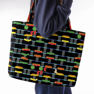 BurgerTime Arcade Game Large Tote Bag