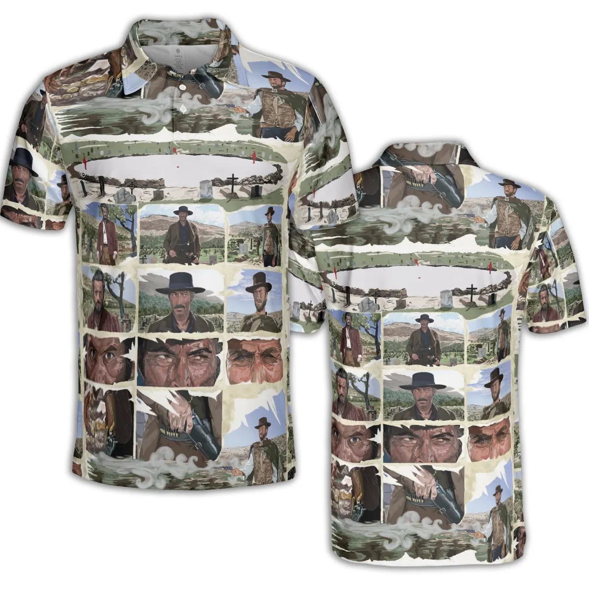 The Man With No Name The Good The Bad and The Ugly AOP Men/Women Polo Shirt