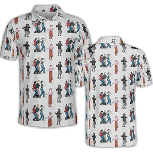 The Breakfast Club Characters Pattern AOP Men/Women Polo Shirt