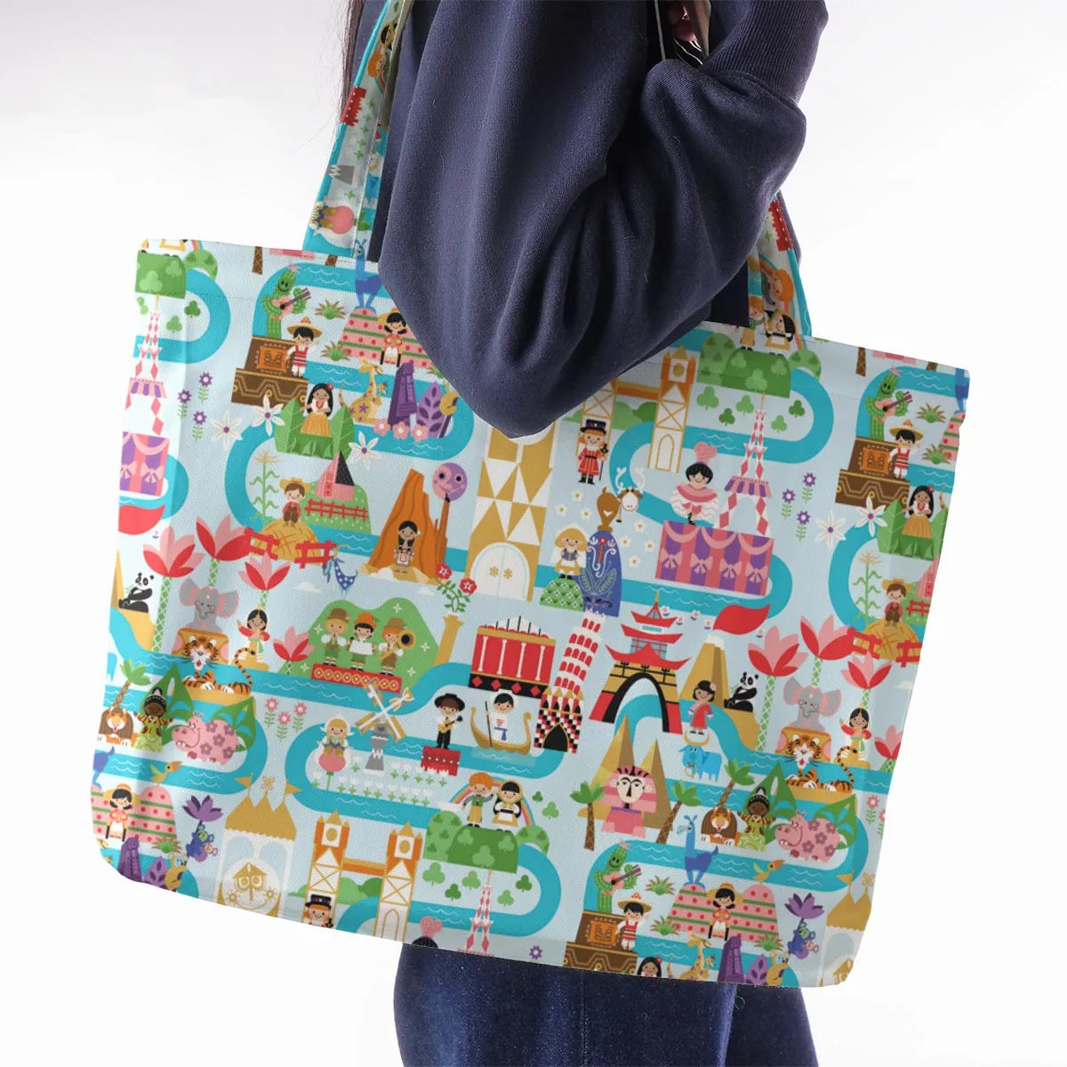 It's Small World Map Large Tote Bag