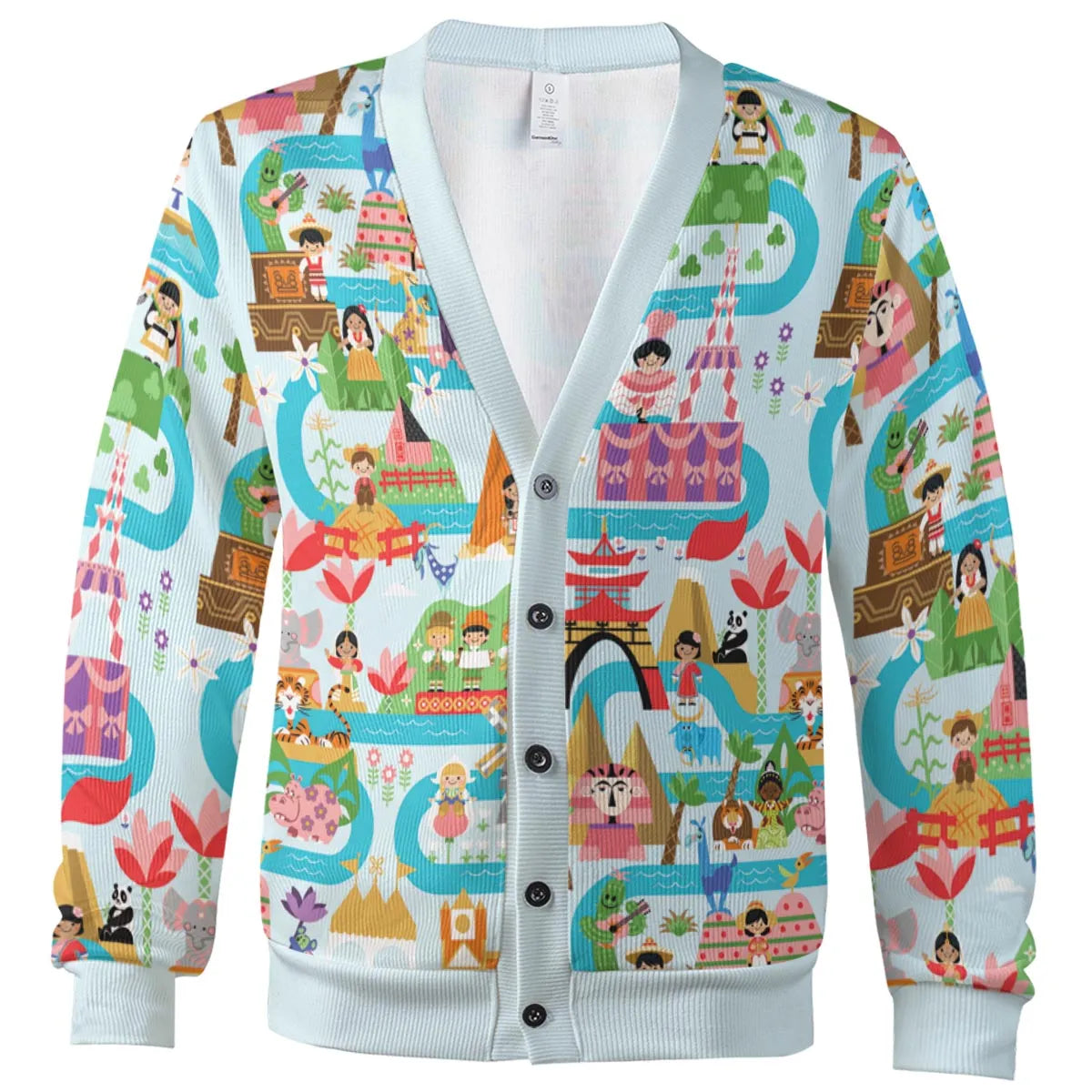 It's Small World Map Cardigan