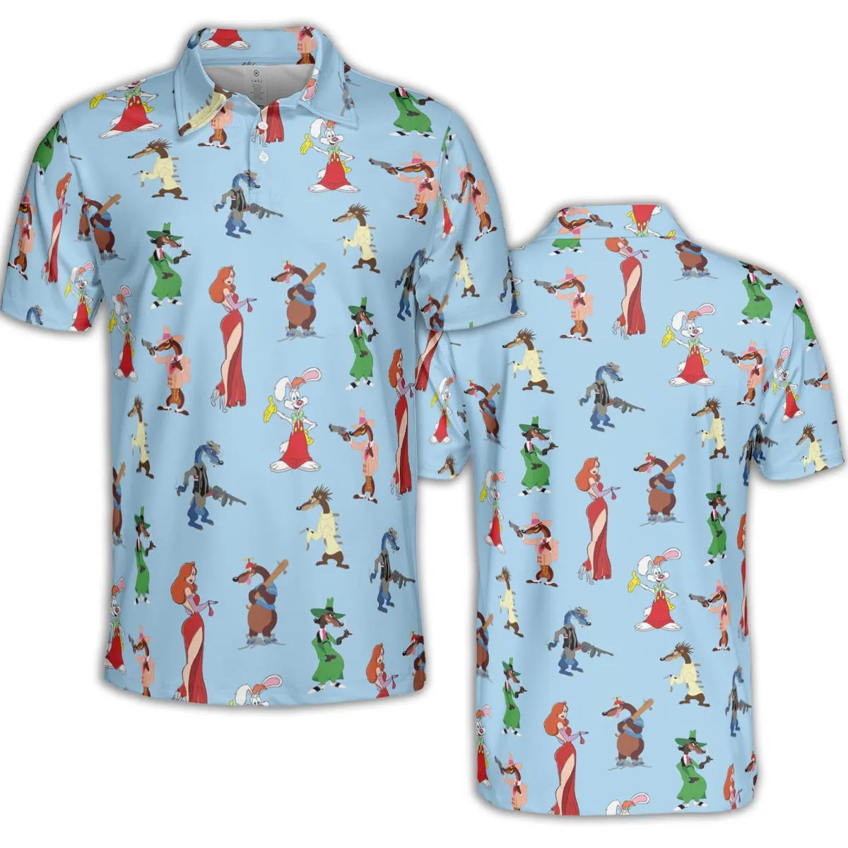 Roger Rabbit Jessica Rabbit The Weasels Who Framed Roger Rabbit AOP Men/Women Polo Shirt