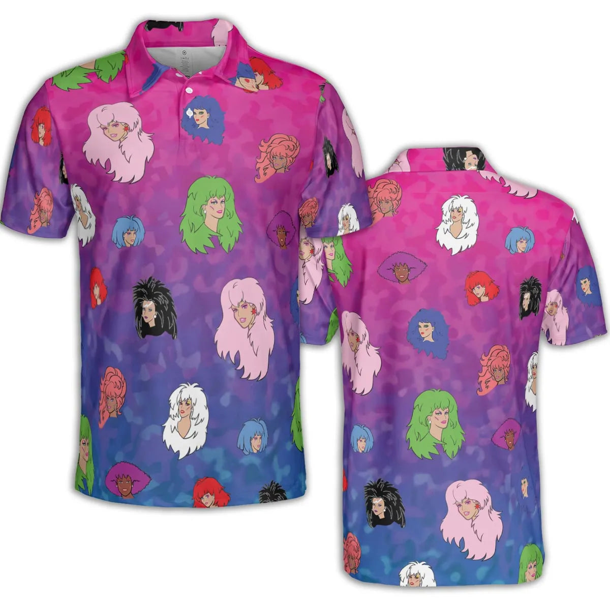 Misfits and Hologram  Jem and the Holograms AOP Men/Women Polo Shirt
