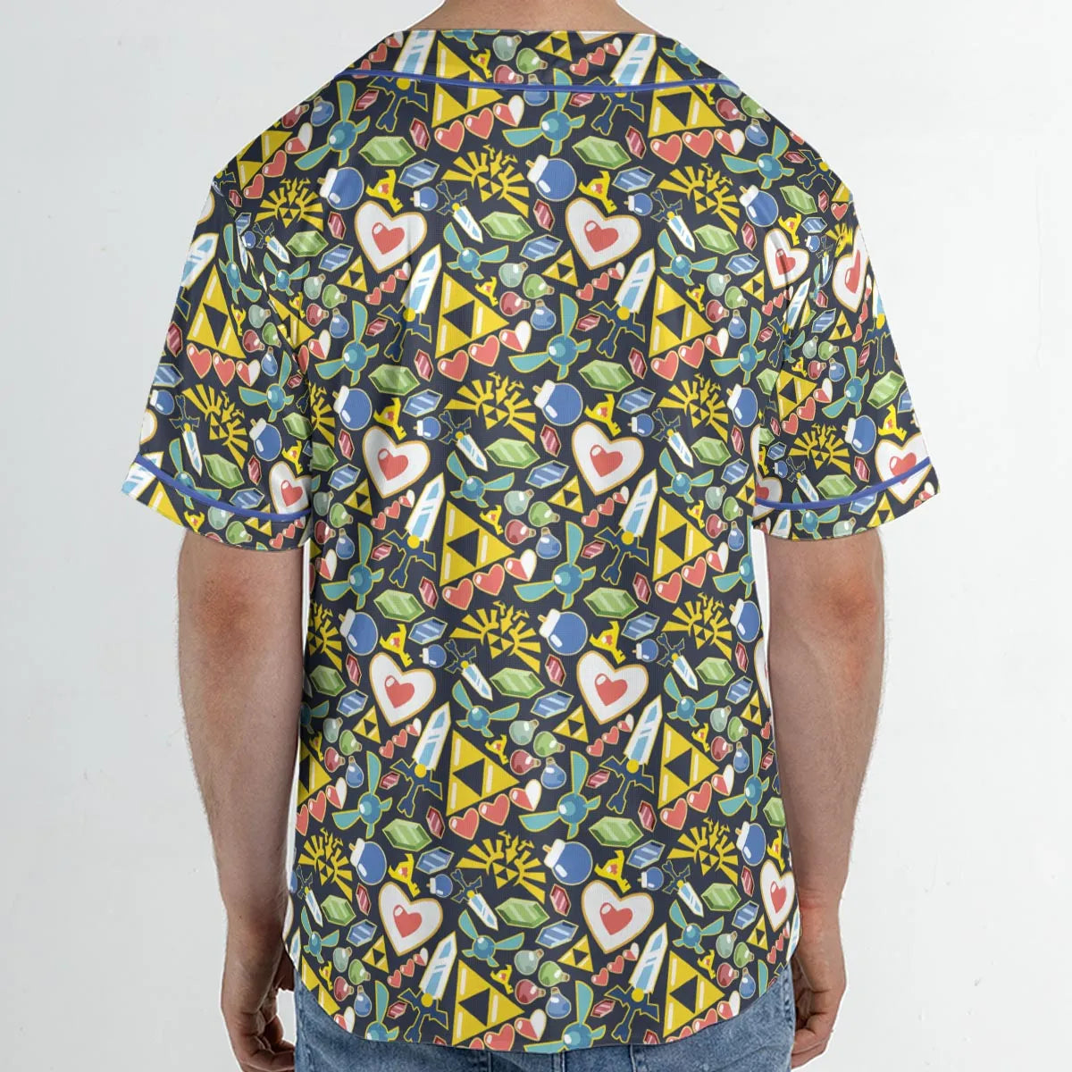 Zelda Theme Items Unisex Baseball Jersey