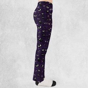 Gastly Haunter and Gengar Pokemon Pattern Flare Leggings