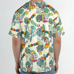 Super Mario Boo-Bies Pattern Unisex Baseball Jersey