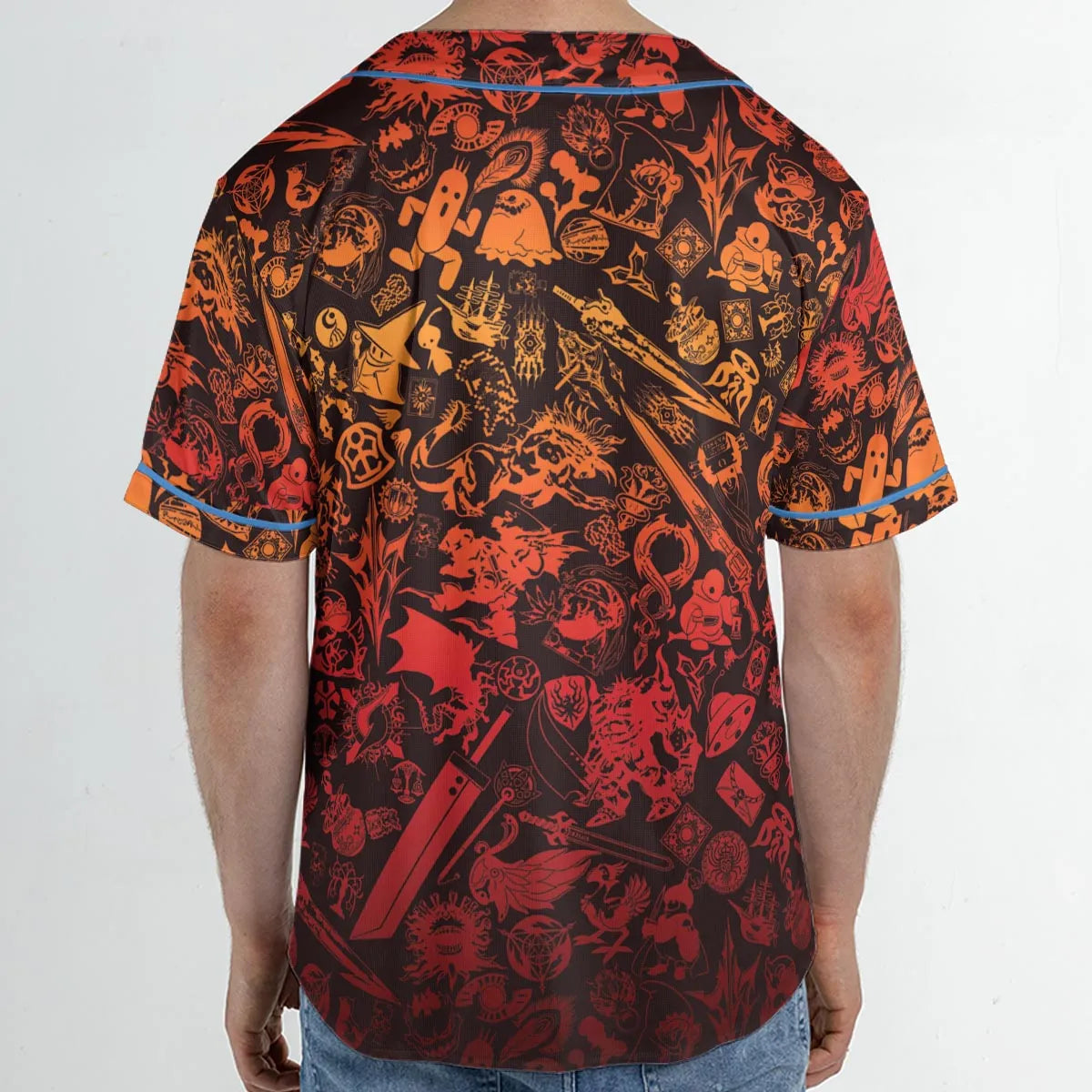 Red Moggle Final Fantasy Unisex Baseball Jersey