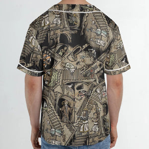 Monty Escher’s Relativity Unisex Baseball Jersey