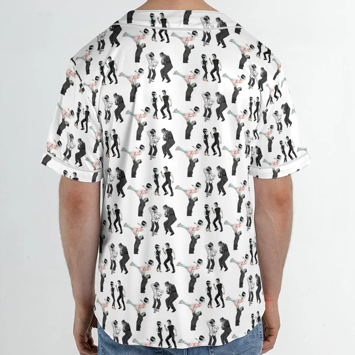 Frankenstein And Bride Dance Movies Dance Scene Mashup Unisex Baseball Jersey