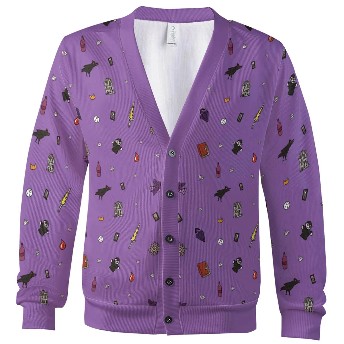 Barovia Dungeons and Dragons Pattern Cardigan