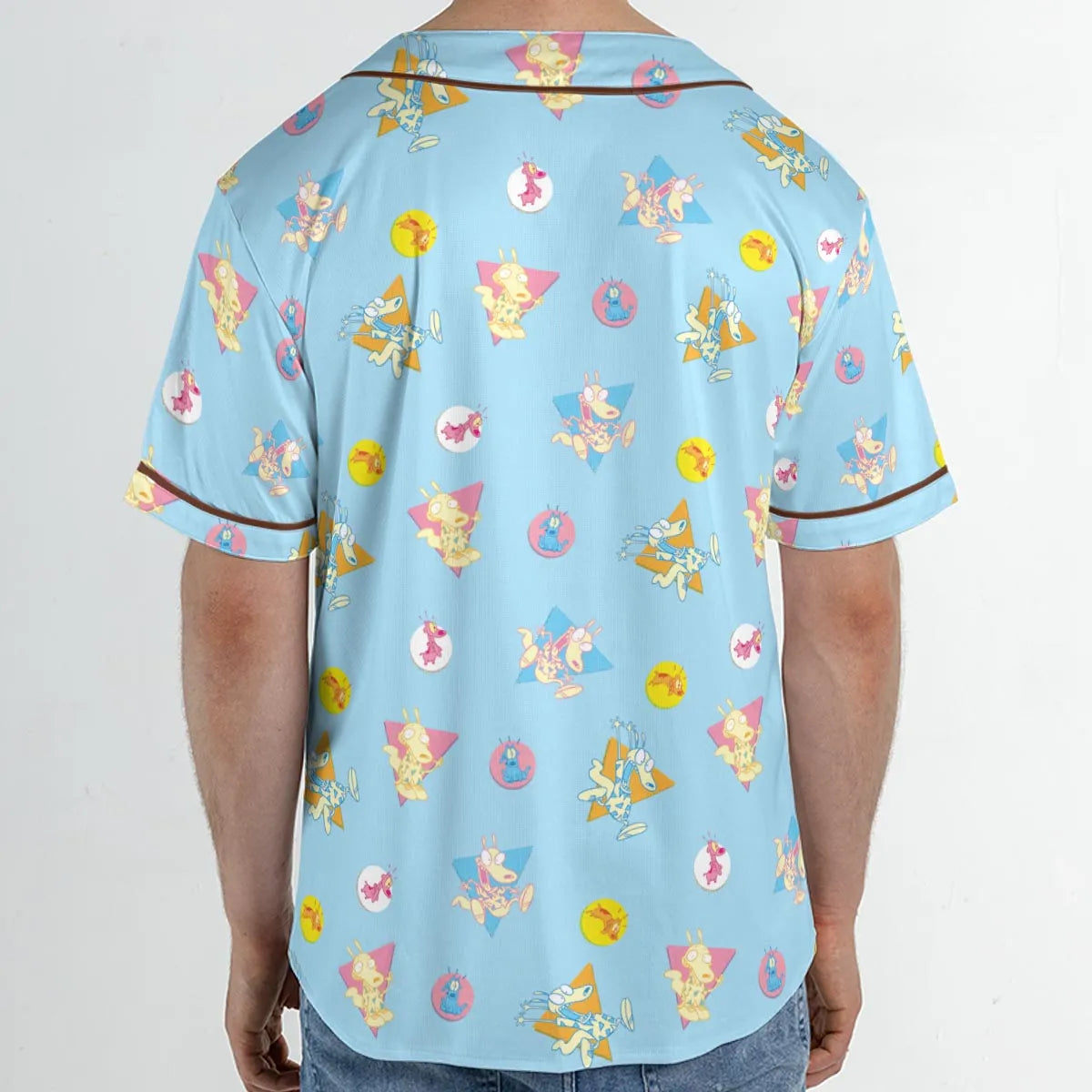 Rocko and Spunky Pattern Rocko's Modern Life Unisex Baseball Jersey