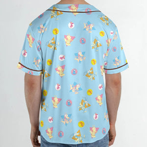 Rocko and Spunky Pattern Rocko's Modern Life Unisex Baseball Jersey