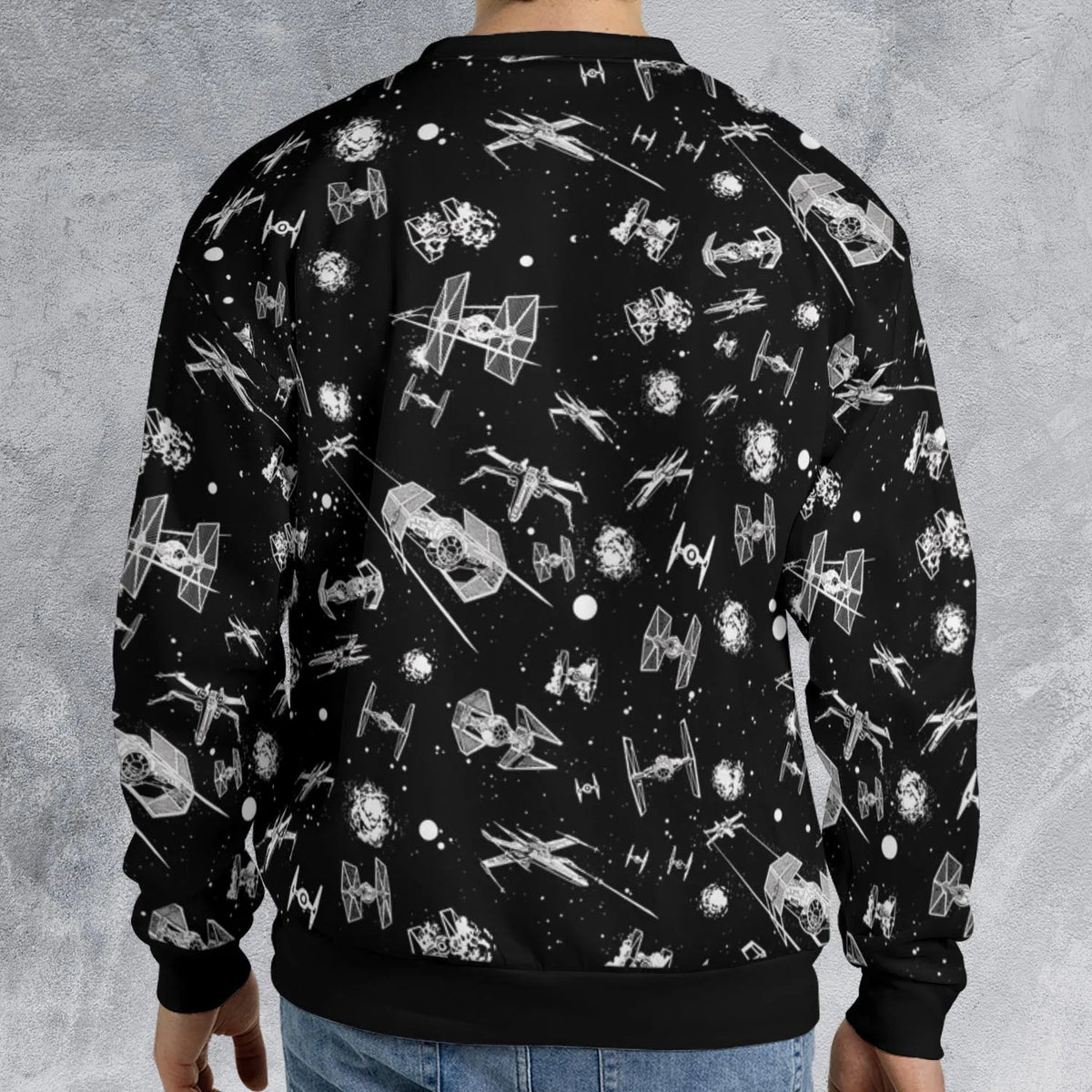 Space Ship Battle Star Wars All-over Print Sweatshirt