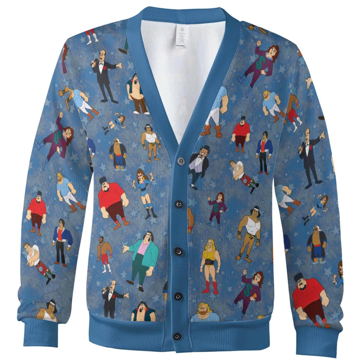 80s Hulk Rock 'n' Wrestling Characters Cardigan