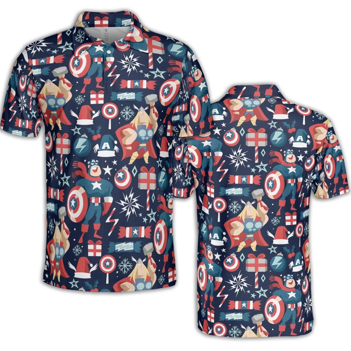 Marvelous Christmas AOP Men/Women Polo Shirt