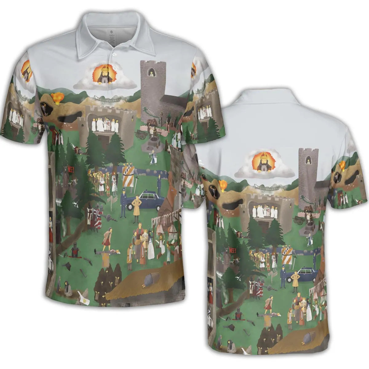 England 932 A.D Monty Python and The Holy Grail AOP Men/Women Polo Shirt