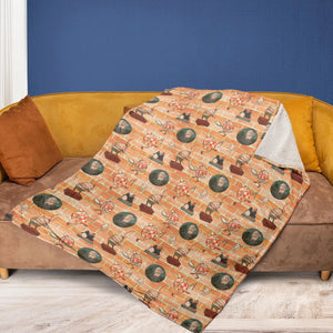 Retro Humpty Dumpty Fleece Blanket