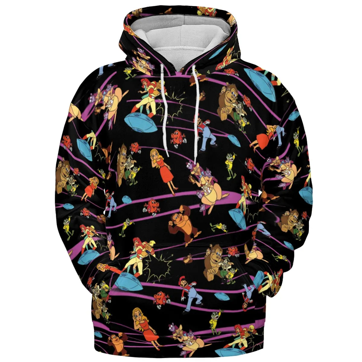 Saturday Supercade Characters All-over Print Hoodie