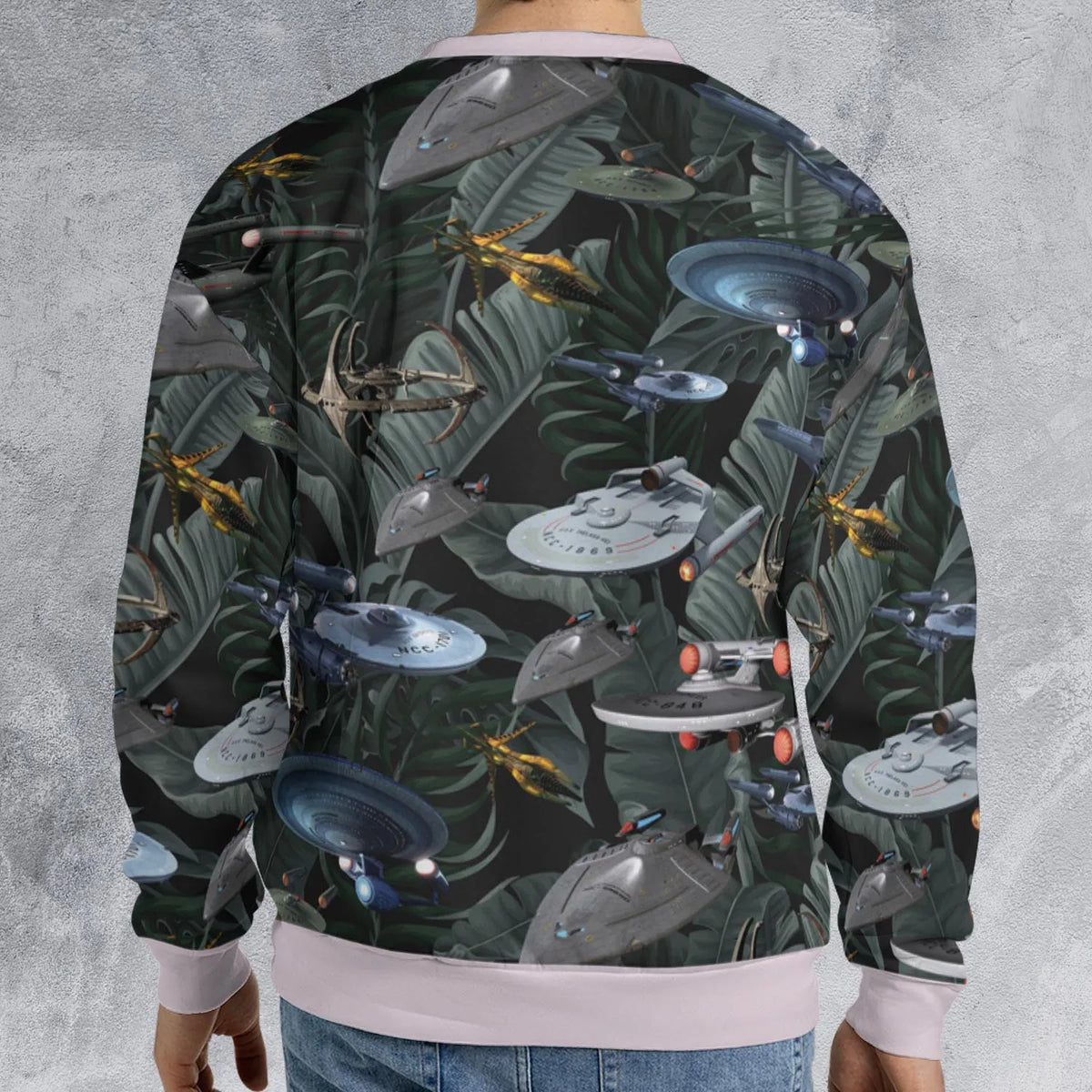 Star Trek Spaceship Pattern All-over Print Sweatshirt