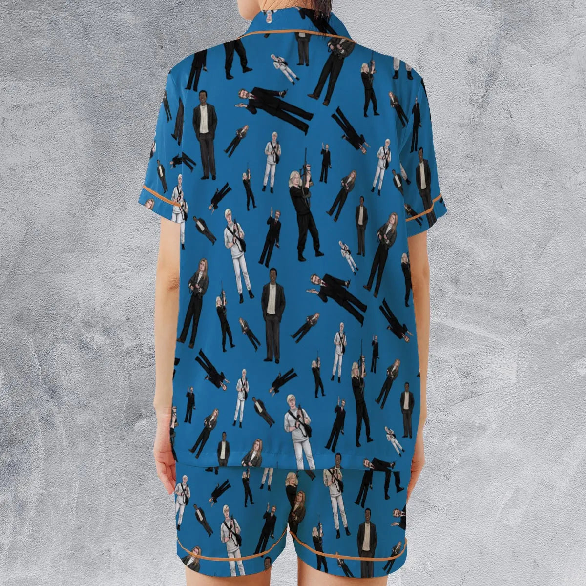 Nakatomi Takeover Die Hard Satin Short-Sleeve Pajamas Set