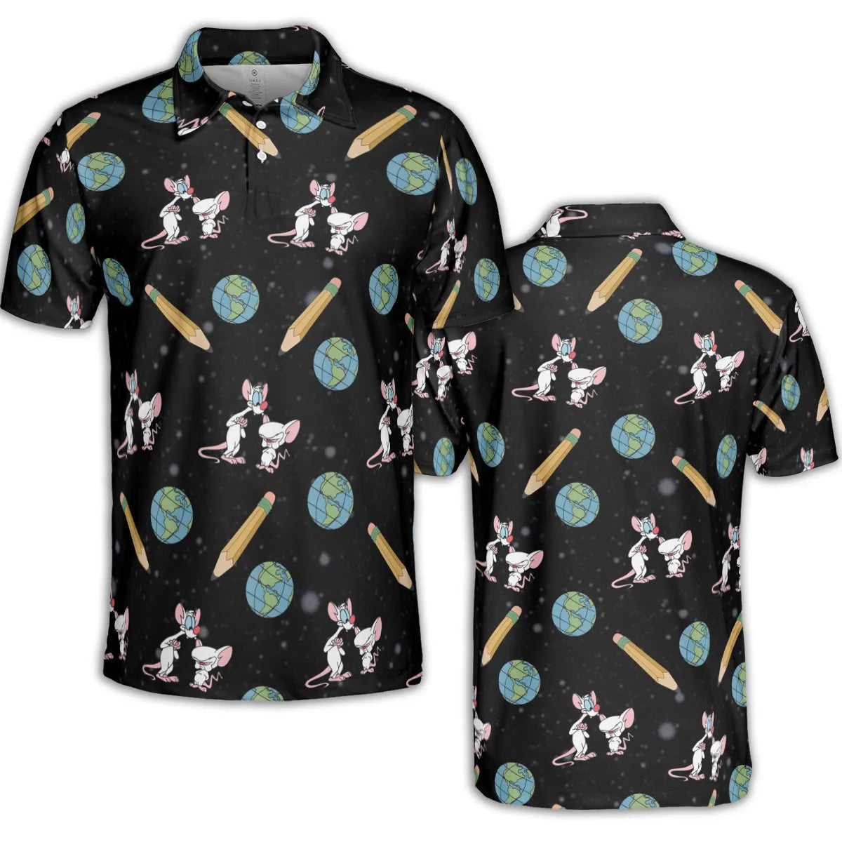 Geek Drip Pinky and The Brain AOP Men/Women Polo Shirt