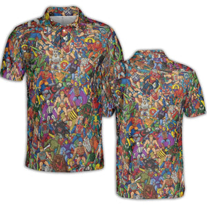 MOTU's Characters Figure Pattern He-man and The Masters of The Universe AOP Men/Women Polo Shirt
