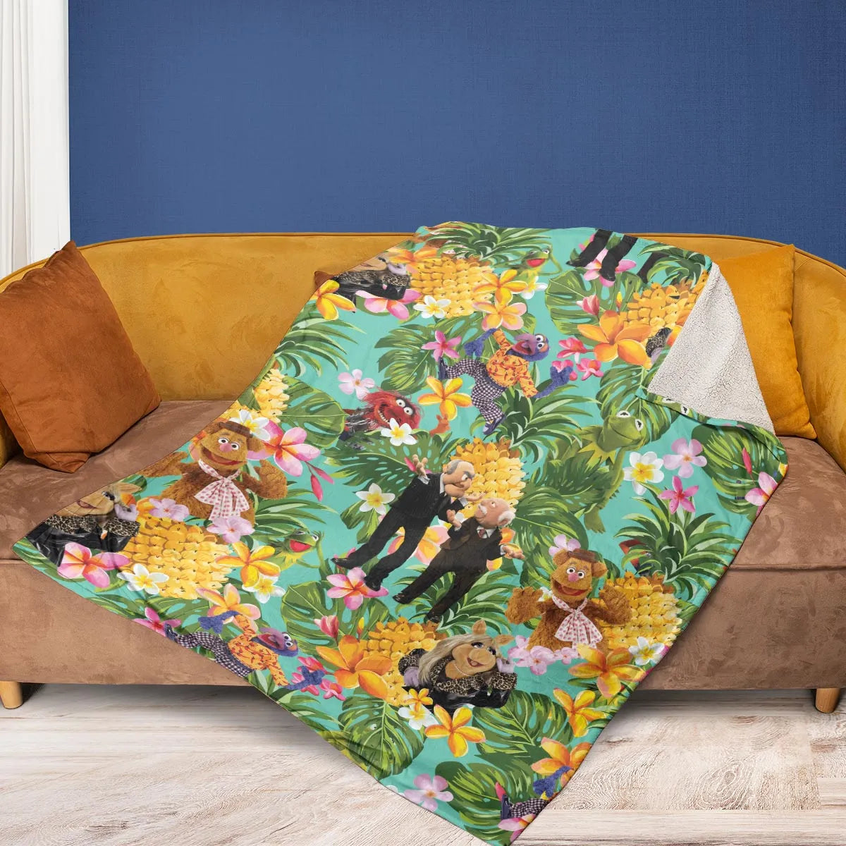 Statler And Waldorf Muppets Tropical Fleece Blanket