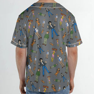 Nostalgic Gang The Fonz and the Happy Days Gang Unisex Baseball Jersey