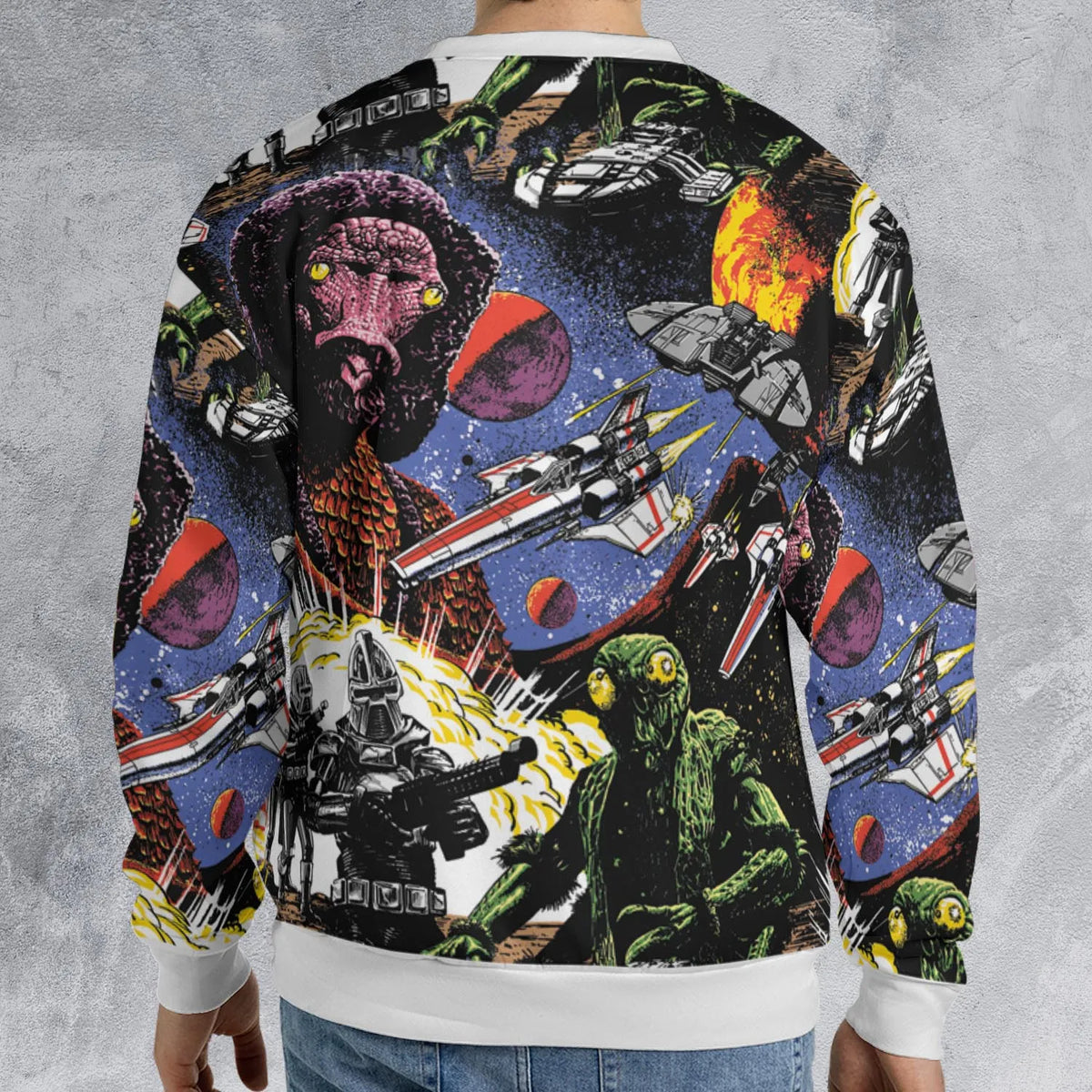 Galactic War Battlestar Galactica All-over Print Sweatshirt