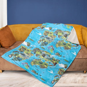 Ghibli Land Fleece Blanket