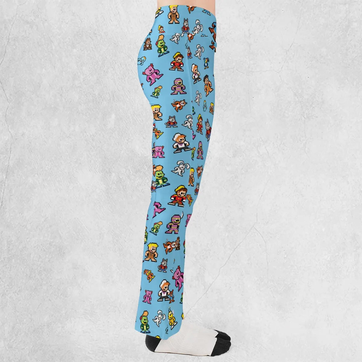 8-bit Breakfast Cereal Icons Flare Leggings