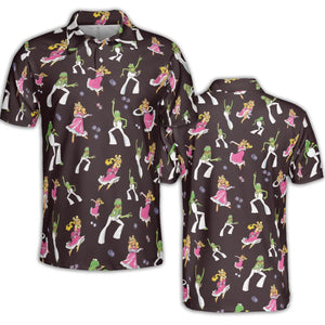 Disco Couple Kermit And Piggy The Muppet Show AOP Men/Women Polo Shirt