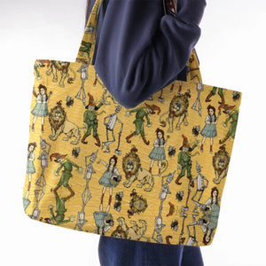 Magic Of Oz Characters Pattern Large Tote Bag