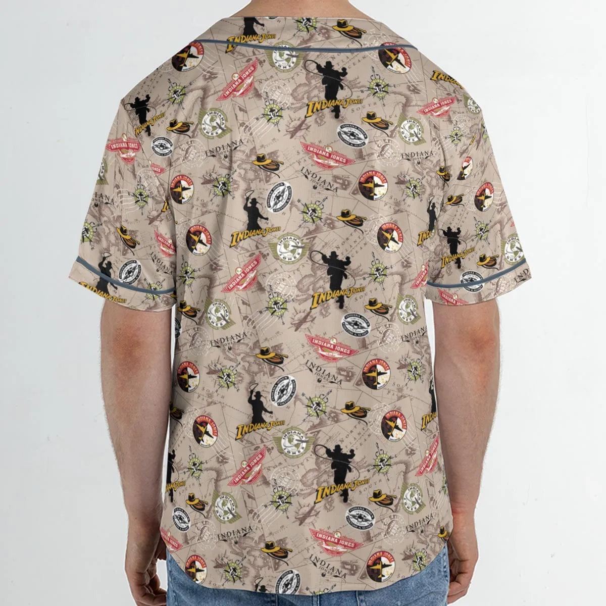 Indiana Jones Patterns Unisex Baseball Jersey