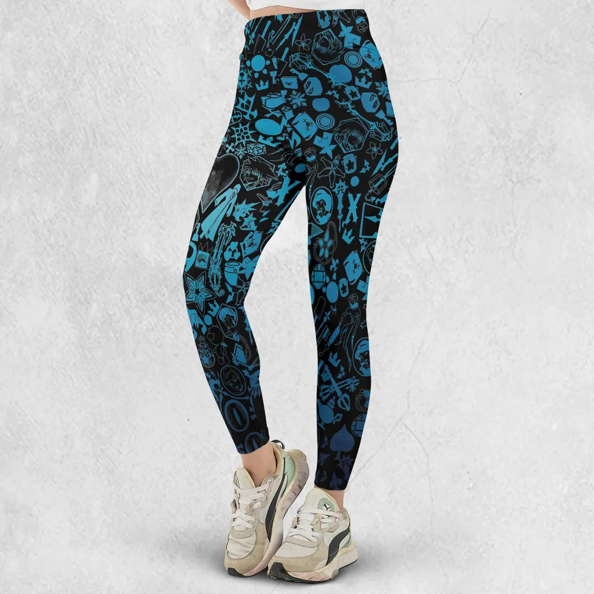 Blue Key Heart Kingdom Hearts Legging