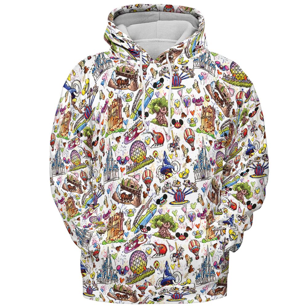 All-over Print Hoodie - 7TP21XA1 -  - 2
