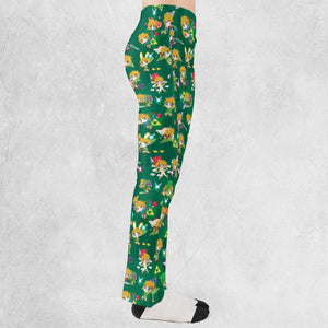 Cute Link Posing The Legend Of Zelda Flare Leggings